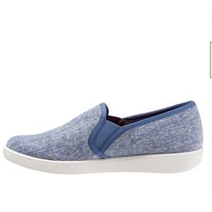 Brand New Trotters Americana Blue Canvas Slip Ons